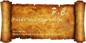 Palásti Ciprián névjegykártya